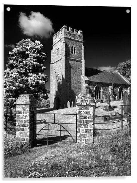 All Saints Church, Eggesford Acrylic by Darren Galpin