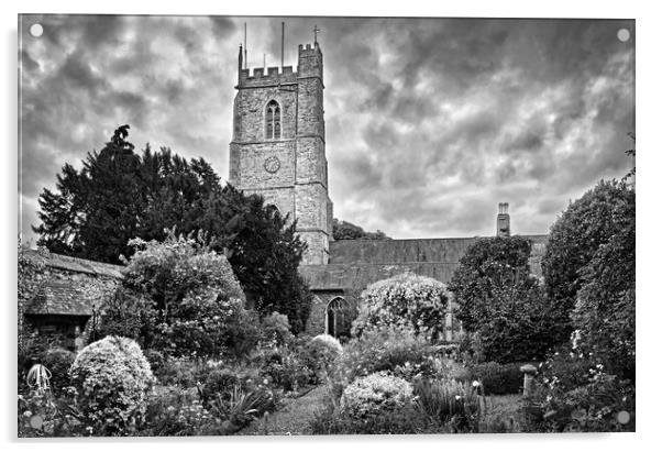 Priory Church of St George, Dunster  Acrylic by Darren Galpin