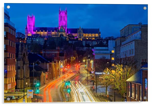 Lincoln Cathedral from Broadgate  Acrylic by Darren Galpin