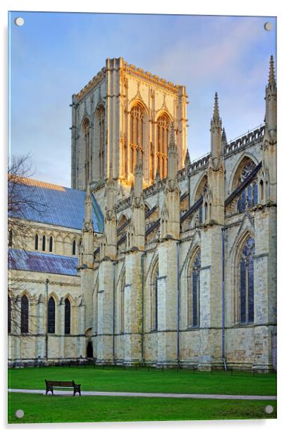 Central Tower, York Minster Acrylic by Darren Galpin
