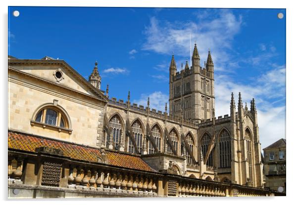 Bath Abbey and Roman Baths Somerset Acrylic by Darren Galpin