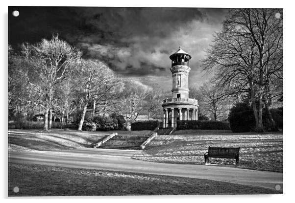 Locke Park Tower Barnsley  Acrylic by Darren Galpin