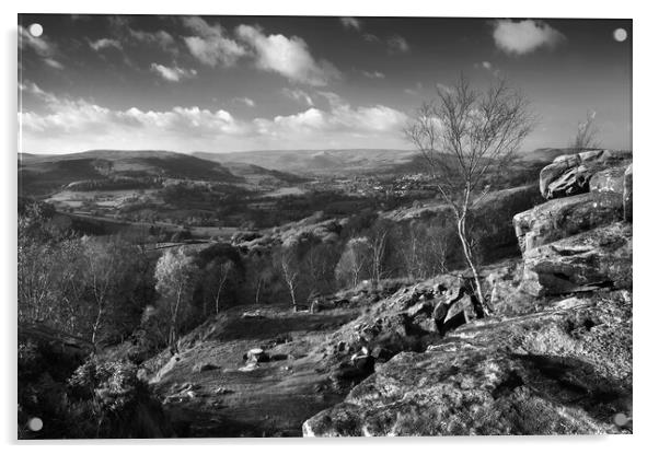 Surprise View, Derbyshire, Peak District Acrylic by Darren Galpin