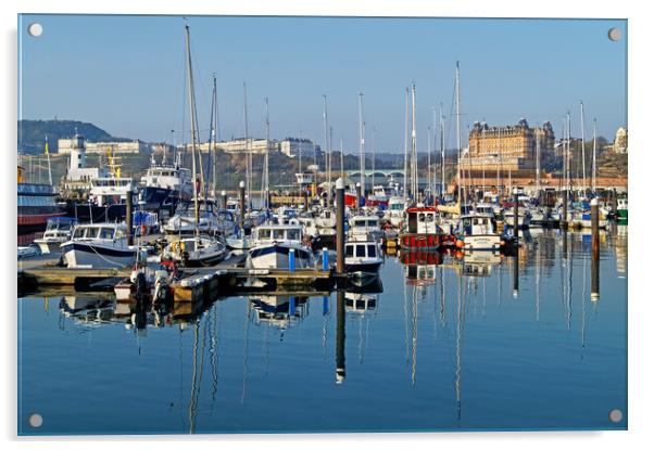 Scarborough Harbour Reflections Acrylic by Darren Galpin