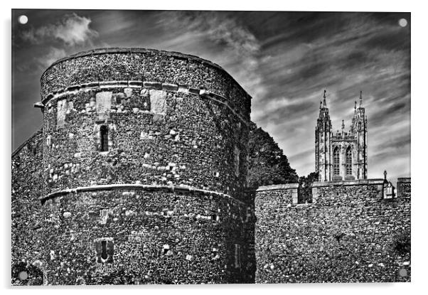 Canterbury Cathedral and City Wall Acrylic by Darren Galpin