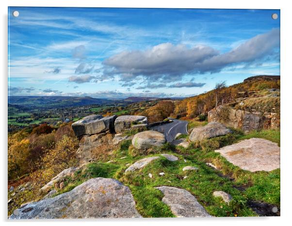 Surprise View, Derbyshire, Peak District Acrylic by Darren Galpin