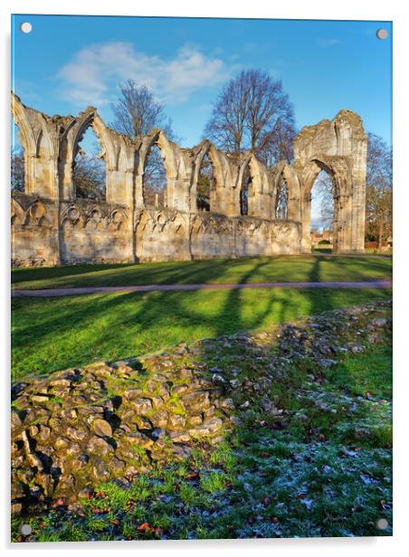 St Mary's Abbey, York Acrylic by Darren Galpin