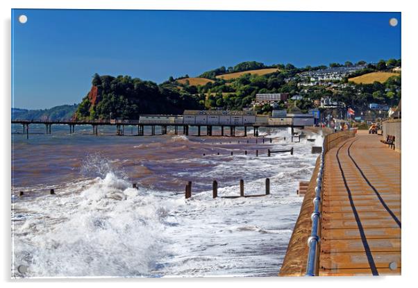 Teignmouth Seafront Acrylic by Darren Galpin