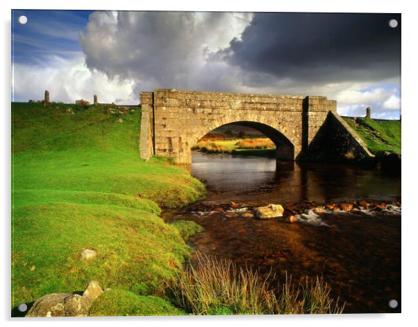 Cadover Bridge, Dartmoor Acrylic by Darren Galpin