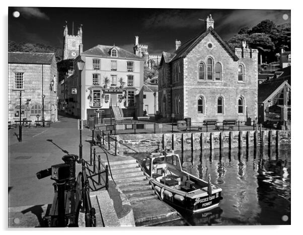 Fowey Quay, Cornwall Acrylic by Darren Galpin