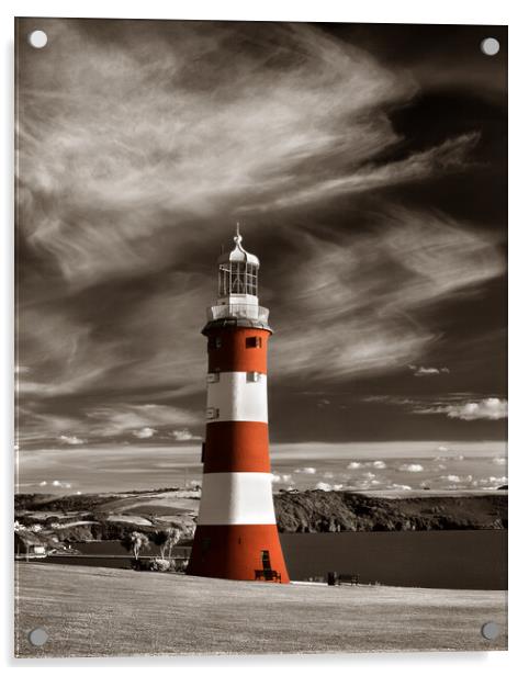 Smeatons Tower on Plymouth Hoe Acrylic by Darren Galpin