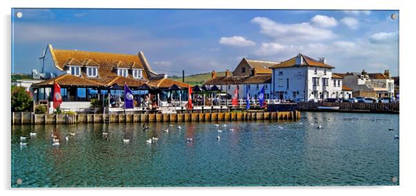 River Brit, West Bay Panorama Acrylic by Darren Galpin