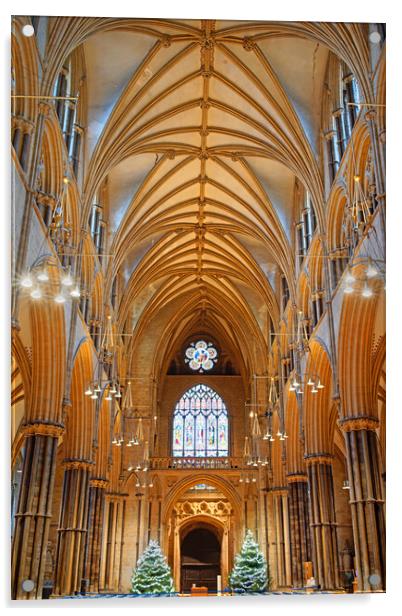 Lincoln Cathedral Interior Acrylic by Darren Galpin