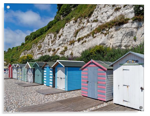 Beer Beach Huts Acrylic by Darren Galpin