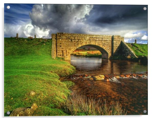 Dartmoor Cadover Bridge Acrylic by Darren Galpin