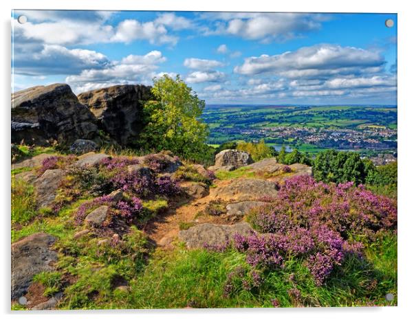 Surprise View at Otley Chevin  Acrylic by Darren Galpin