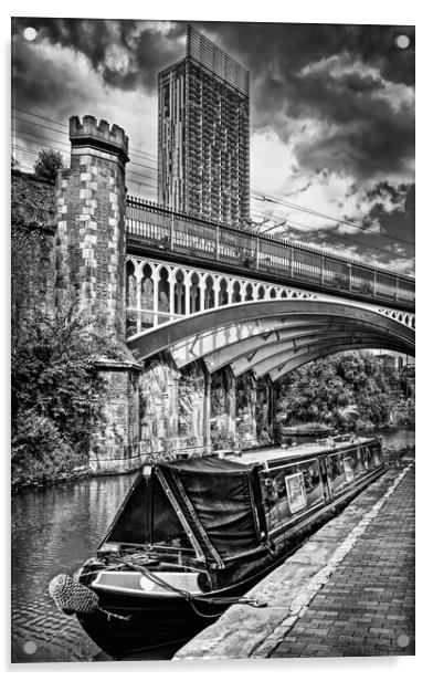 Rochdale Canal and Beetham Tower  Acrylic by Darren Galpin