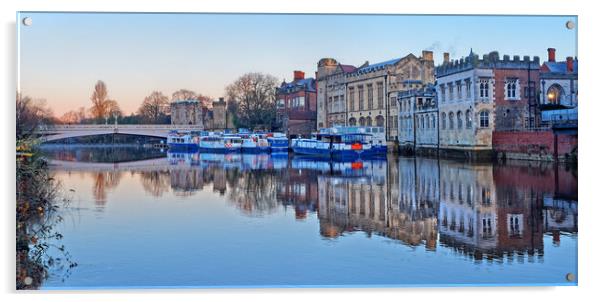 River Ouse Panorama, York Acrylic by Darren Galpin