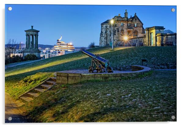 Edinburgh Calton Hill  Acrylic by Darren Galpin