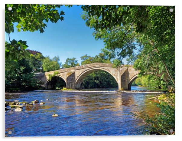 Ilkley Bridge and River Wharfe Acrylic by Darren Galpin