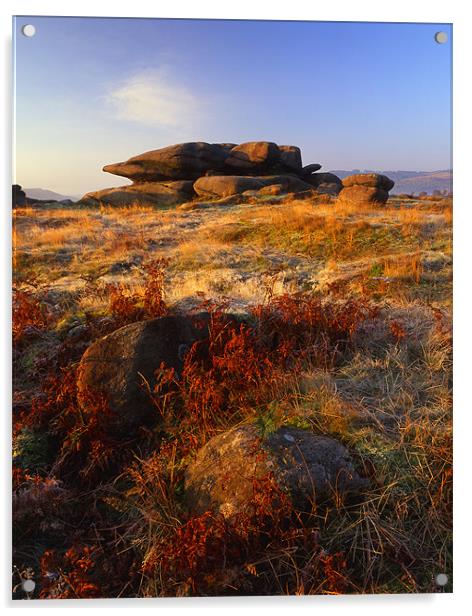 Owler Tor,Peak District Acrylic by Darren Galpin