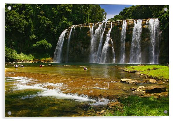 Tinuy-an Falls, Mindanao, Philippines Acrylic by Darren Galpin