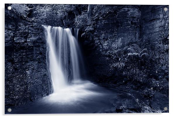 Peak District Waterfall Acrylic by Darren Galpin