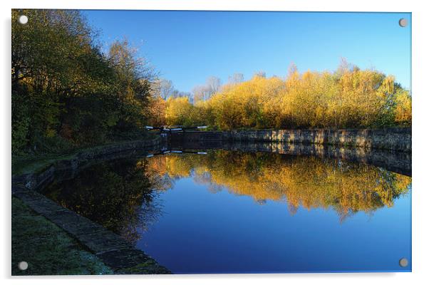 Sheffield Canal Reflections Acrylic by Darren Galpin