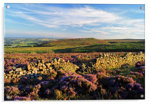 Burbage Moor & Houndkirk Hill Acrylic by Darren Galpin