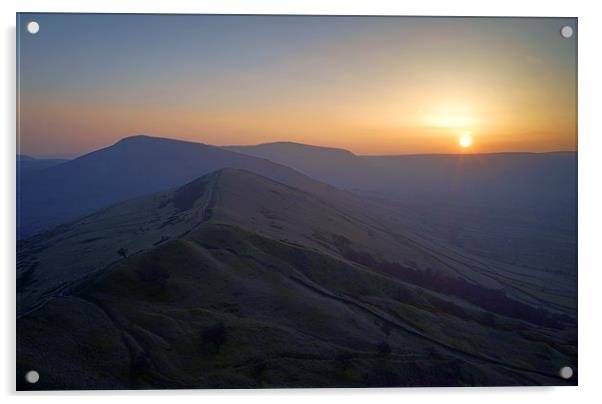 Great Ridge Sunset 2 Acrylic by Darren Galpin