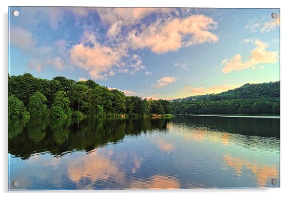 Damflask Reservoir Morning Sunrise Acrylic by Darren Galpin