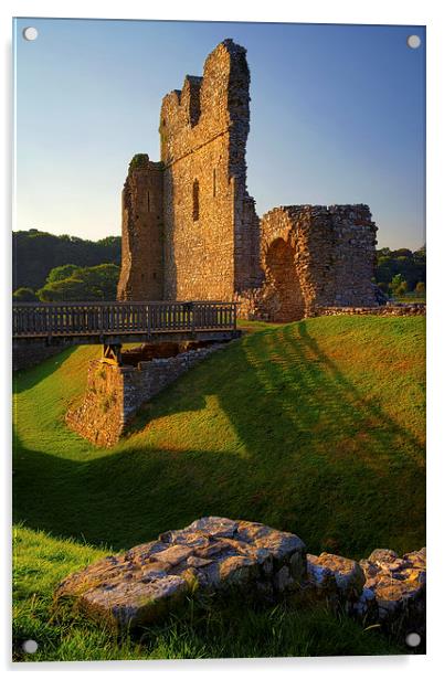 Ogmore Castle Acrylic by Darren Galpin