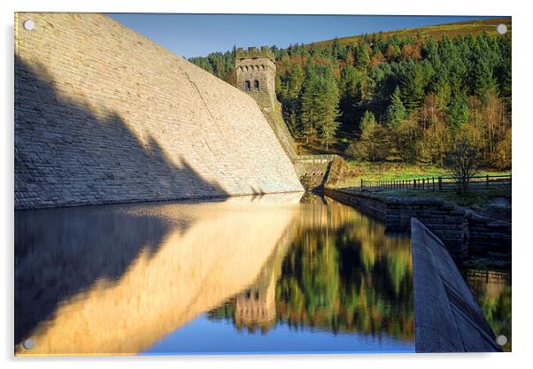 Derwent Dam Reflections  Acrylic by Darren Galpin