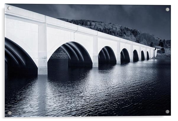 Ashopton Viaduct and Ladybower  Acrylic by Darren Galpin