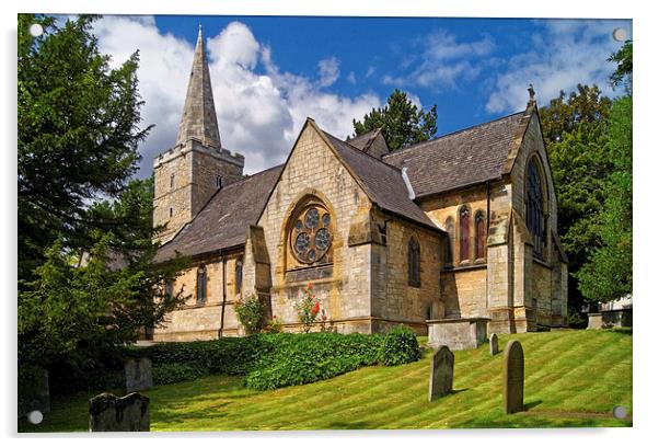 St Bartholomew's Church, Maltby  Acrylic by Darren Galpin