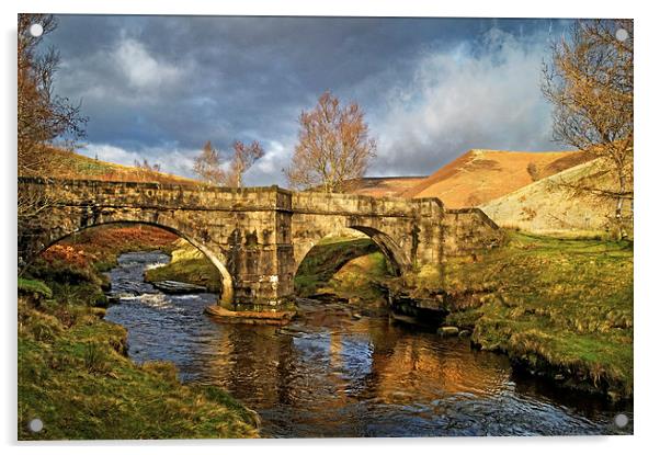 Slippery Stones Bridge  Acrylic by Darren Galpin