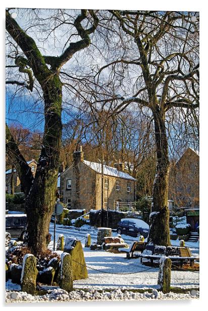 Bamford Village in Winter Acrylic by Darren Galpin