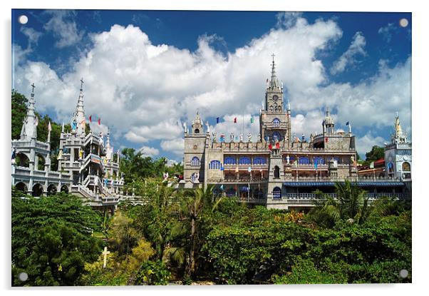 Simala Church, Sibonga, Philippines Acrylic by Darren Galpin