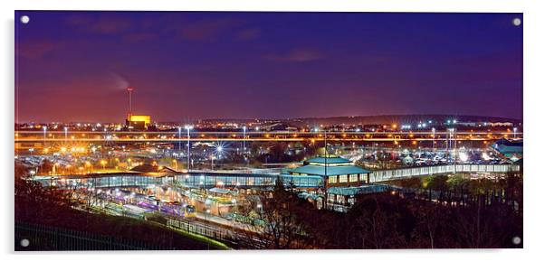 Meadowhall Interchange and Tinsley Viaduct  Acrylic by Darren Galpin