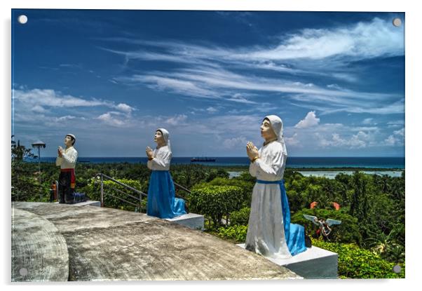 Theotokos Shrine, Cebu, Philippines Acrylic by Darren Galpin