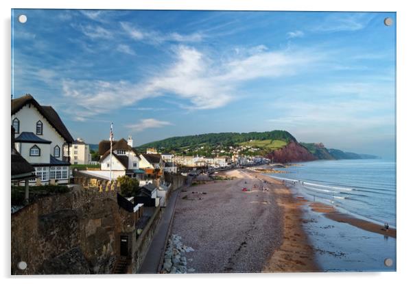 Evening Light over Sidmouth                       Acrylic by Darren Galpin