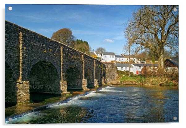 Withypool Bridge & River Barle                     Acrylic by Darren Galpin