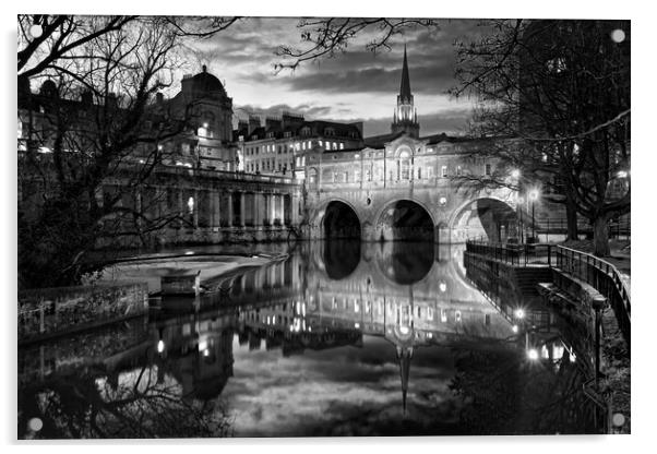 Pulteney Bridge and River Avon in Bath             Acrylic by Darren Galpin