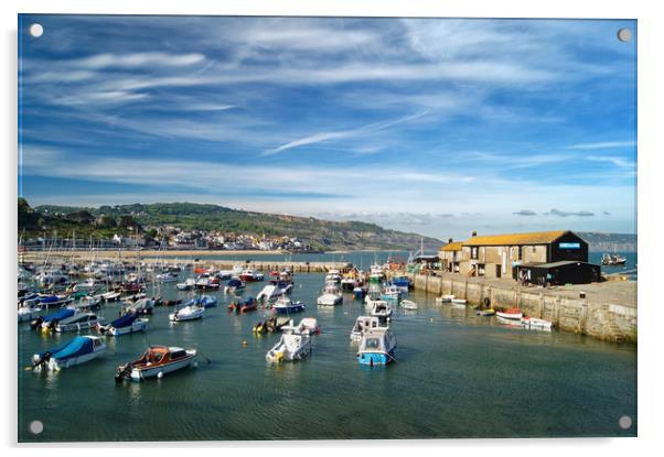 Lyme Regis Harbour                        Acrylic by Darren Galpin