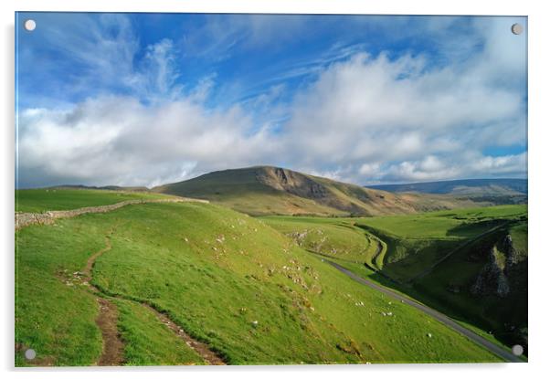 Winnats Pass & Mam Tor                       Acrylic by Darren Galpin