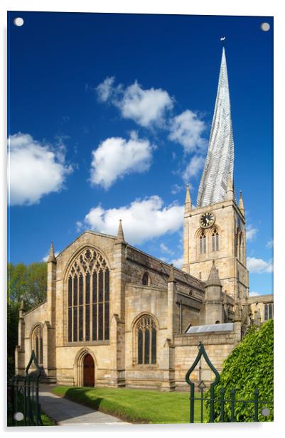 Chesterfield Crooked Spire    Acrylic by Darren Galpin