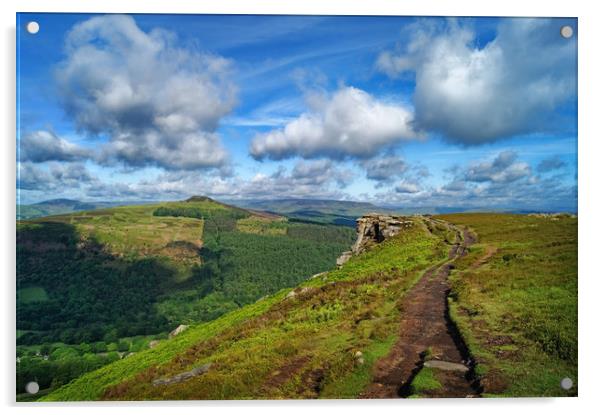 Bamford Edge and Win Hill                     Acrylic by Darren Galpin