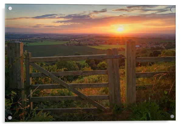 Ham Hill Sunset                        Acrylic by Darren Galpin