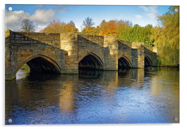Bakewell Bridge & River Wye                        Acrylic by Darren Galpin