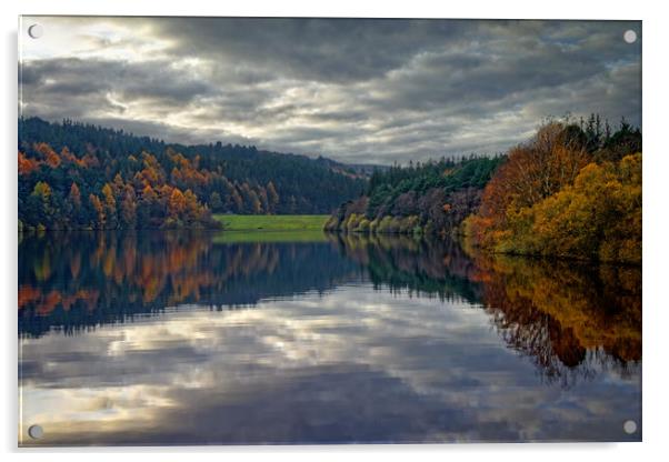 Rivelin Dams Reflections                           Acrylic by Darren Galpin